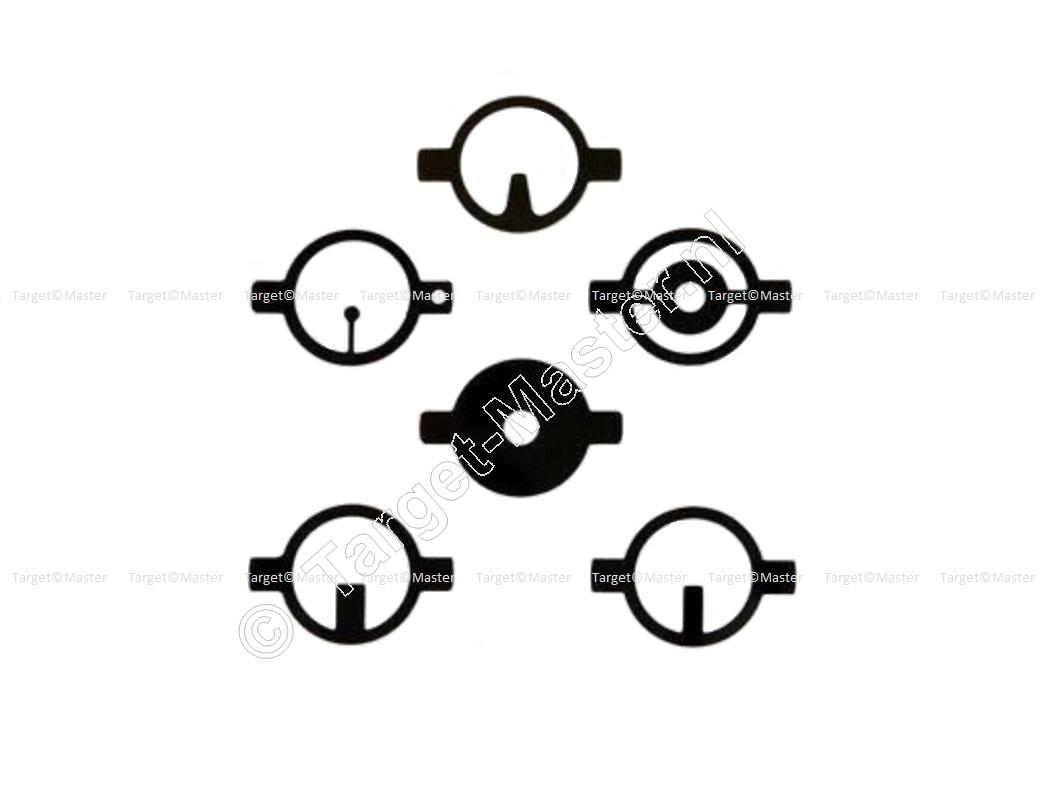 Weihrauch Onderdeelnummer 9406, Tunnel Korrel Insert, Set 6 stuks